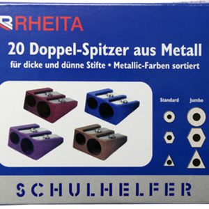RHEITA Doppelspitzer aus Metall, farblich sortiert