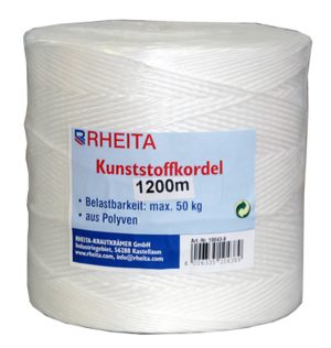 RHEITA Kunststoffkordel 1.200 m, weiß, Polyven-Faser, Belastbarkeit max. 30 kg