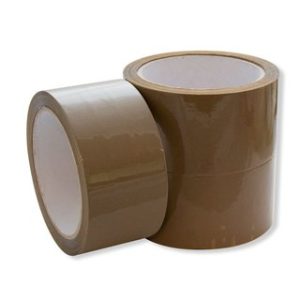 RHEITA Verpackungsband 50 mm x 66 m, braun, 40 my, 3er Pack