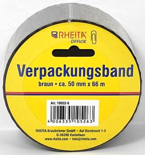 RHEITA Verpackungsband 50 mm x 66 m, braun, 40 my