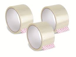 RHEITA Verpackungsband 50 mm x 66 m, transparent, 40 my, 3er Pack