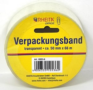 RHEITA Verpackungsband 50 mm x 66 m, transparent, 40 my