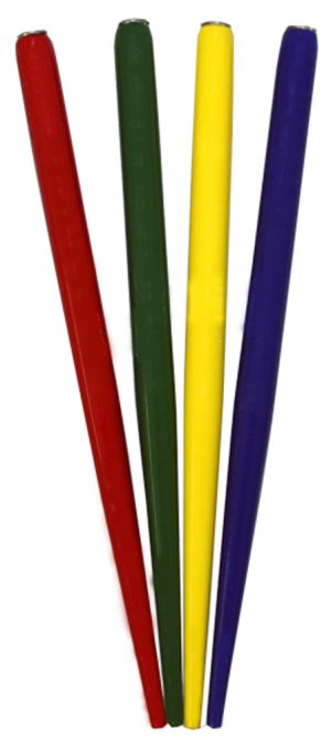 RHEITA Federhalter für eine Feder, Buche, unilackiert, verschiedene Farben, 13 cm lang