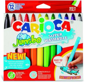CARIOCA Jumbo Fasermaler 12 Stück, 6mm Spitze