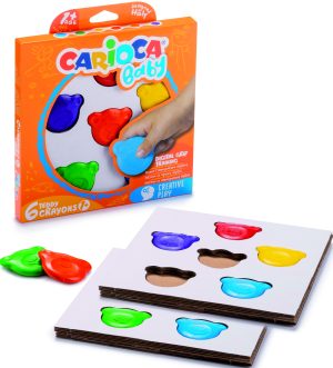 CARIOCA Baby Teddy Wachsmaler, 6 Stück ab 12 Monate