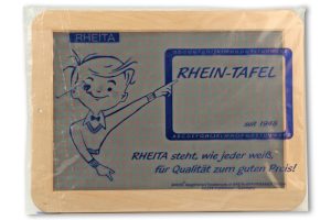 RHEITA Schiefertafel Premium mit Naturholzrahmen