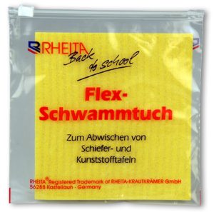 RHEITA Schwammtuch im Schiebeverschlussbeutel, gelb, aus natürlich nachwachsenden Rohstoffen
