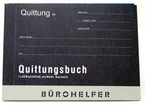 RHEITA Quittungsbuch mit MwSt.-Nachweis, A6,40 Blatt