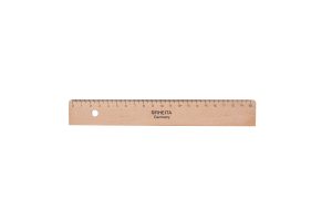 RHEITA Holzlineal, naturbelassen, 20 cm, mit Tuschekante