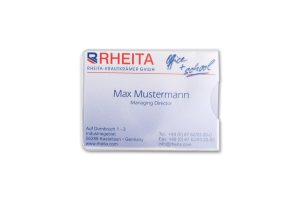 RHEITA Ausweishülle für Kreditkarten, transparent, 70 x 95 mm,180 µ