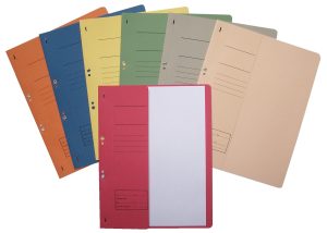 RHEITA Ösenhefter für Schriftgut, A4, halber Deckel, 5 verschiedene Farben