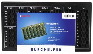 RHEITA Münztablett von 1 Ct. bis 2 Euro, schwarz