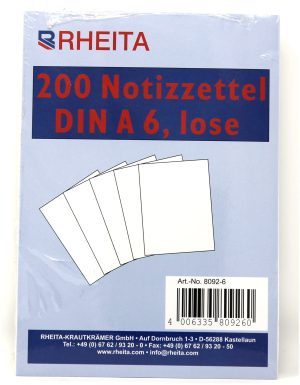 RHEITA Notizzettel, A6, weiß, 200 Blatt, 80 g/m²