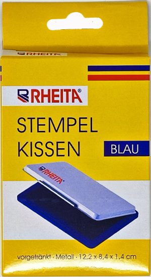 RHEITA Stempelkissen metall, blau, Größe 2 (7x11cm)