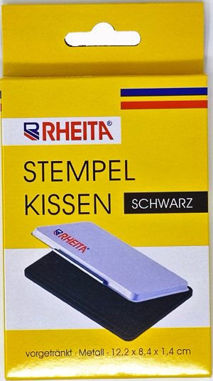 RHEITA Stempelkissen metall, schwarz, Größe 2 (7x11cm)