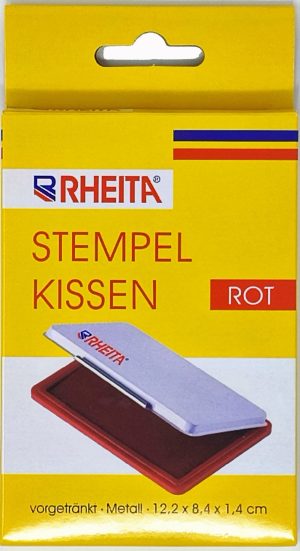 RHEITA Stempelkissen metall, rot, Größe 2 (7x11cm)