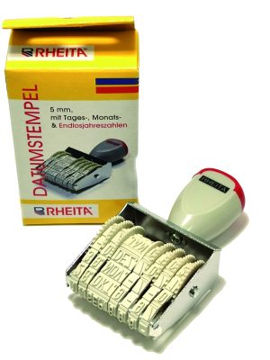 RHEITA Datumstempel 5 mm Monat in Buchstaben, endlos Jahreszahl!!!