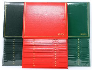RHEITA Telefonschuppenregister mit Goldleiste, 4 verschiedene Farben