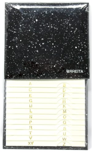 RHEITA Telefonschuppenregister, schwarz mit weißen Punkten