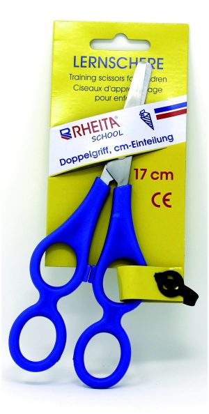 RHEITA Therapeutenschere, blauer Griff, 13.5 cm, runde Ausführung