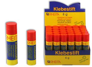 RHEITA Klebestift 36g, lösungsmittelfrei, ungiftig, Displaybox