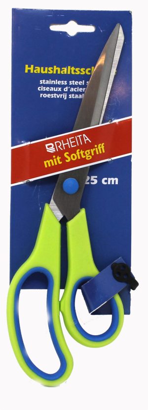 RHEITA Büro / Haushaltsschere, 25 cm, auf Nietkarte mit Softgriff