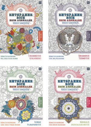 RHEITA Mandala-Malbuch für Erwachsene B5, verschiedene Motive, 32 Seiten, 120 g/m²