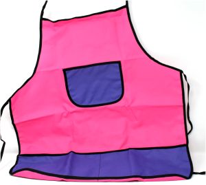RHEITA Bastelschürze für Kinder aus 100% Baumwolle PVC überzogen, 2 verschiedene Farben, 48 x 61 cm