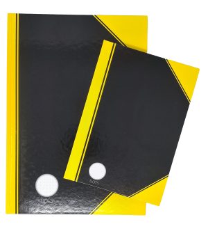 RHEITA Kladde "China-Kladde", A4,dots, 80 Blatt, 60g/m², schwarz mit gelben Ecken