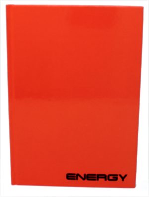 RHEITA Kladde "Energy" mit umlaufenden Druckrand, A5, liniert, 96 Blatt, 70g/m²