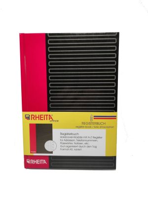 RHEITA Registerbuch DIN A5, 96 Blatt kariert, 90g/m², FSC, A-Z Register beschichtet