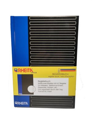 RHEITA Registerbuch DIN A5, 96 Blatt liniert, 90g/m², FSC, A-Z Register beschichtet