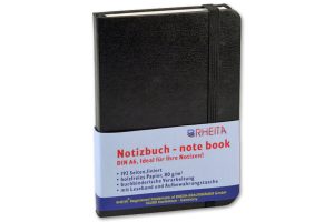 RHEITA Notizbuch mit Leseband, Gummizugverschluss, Aufbewahrungstasche, A6, liniert, 96 Blatt, 80g/m²