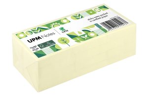 UPM Notes,Gelbe Haftnotizen, 100 Blatt pro Block, 12  Blöcke pro Pack, fsc, Format: 50 x 40