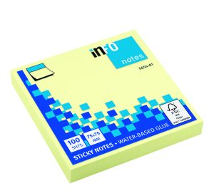 Haftnotizen 75x75 mm, 100 Blatt, gelb