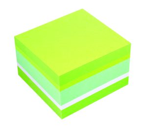 Haftnotizen Würfel 75 x 75 mm, 450 Blatt, Farbmix: Limonengrün, Brilliantgrün, Pastellgrün, weiß