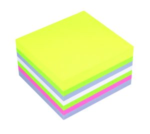 Haftnotizen Würfel 75 x 75 mm, 400 Blatt, brilliant-gelb, brilliant-grün, brilliant-violett, brilliant-weiß, brilliant-pink