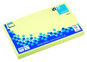 Haftnotizen 125x75 mm, 100 Blatt, gelb