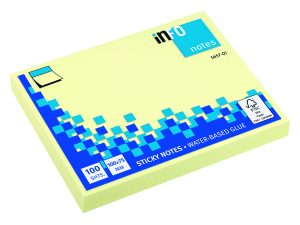 Haftnotizen 100x75 mm, 100 Blatt, gelb
