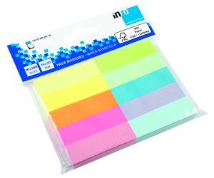 Pagemarker Brilliant+Pastellmix, Blattgröße: 15 x 50 mm, 10 Blöcke mit je 100 Blatt farblich sortiert (pastellgelb, brilliantgelb, brilliantorange, brilliantpink,pastellrosa, brilliantgrün, pastellgrün, ultrablau, lila, pastellblau)