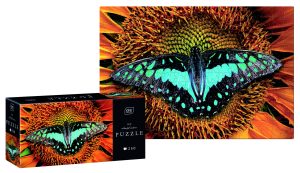 Interdruk Puzzle, 250 Teile, Design "Schmetterling" neon, 48 x 33 cm