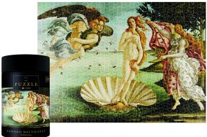 Interdruk Puzzle, 1.000 Teile, Design "Die Geburt der Venus" von Sandro Botticelli, 67 x 48 cm, in runder Box
