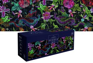 Interdruk Panoramapuzzle, 1.000 Teile, Design "verwunschener Garten", 96 x 32 cm