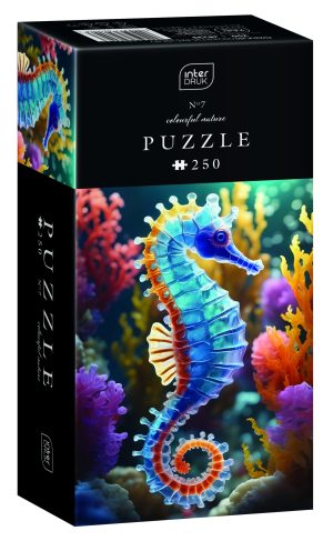 Interdruk Puzzle, 250 Teile "Seepferdchen", neon, 48 x 33 cm