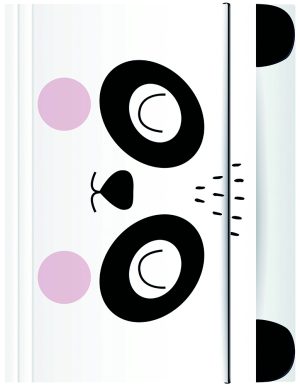 Interdruk Sammelmappe DIN A3 mit Gummizug "BEBE Friends" Design Panda, Mappe mit ausgeschnittenen Ohren