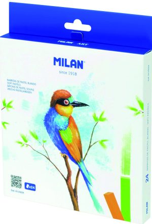 MILAN 24 Softpastell-Stifte in Metallic-Farben, Stiftlänge 65mm