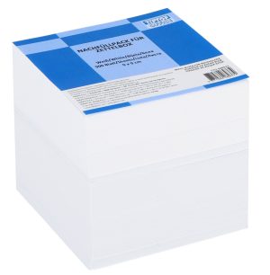 Gataric Nachfüllpack für Zettelbox, einseitig geleimt, weiß, Format 9 x 9 cm, 900 Blatt