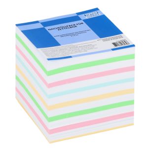 Gataric Nachfüllpack für Zettelbox, lose, weiß/farbig, Format 9 x 9 cm, 900 Blatt