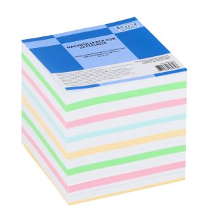 Gataric Nachfüllpack für Zettelbox, lose, weiß/farbig, Format 9 x 9 cm, 900 Blatt