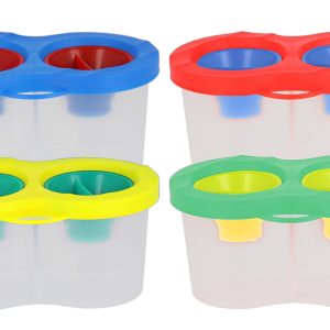 Gatairc Pinselbecher "Duo", farbig sortiert, Ø 7 cm, Höhe 10 cm